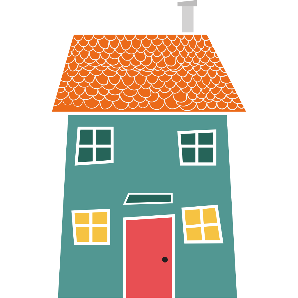 alt="Dessin d'une maison accueillante, illustrant les soins à domicile disponibles dans le Pays de Retz en Loire Atlantique."